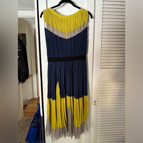 BCBG Max Azria Lucea Colorblocked Pleated Dress - Picture 4 of 6